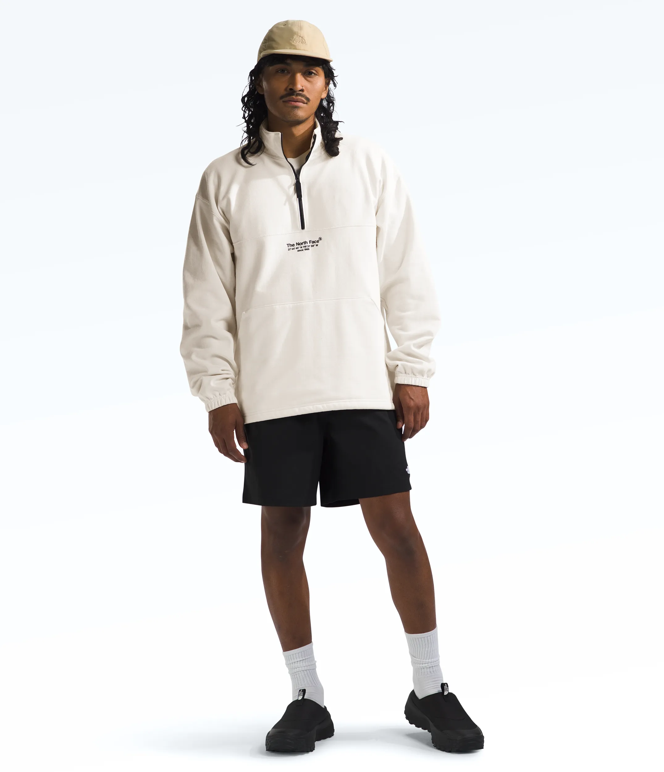 Axys 1/4 Snap Fleece | White Dune