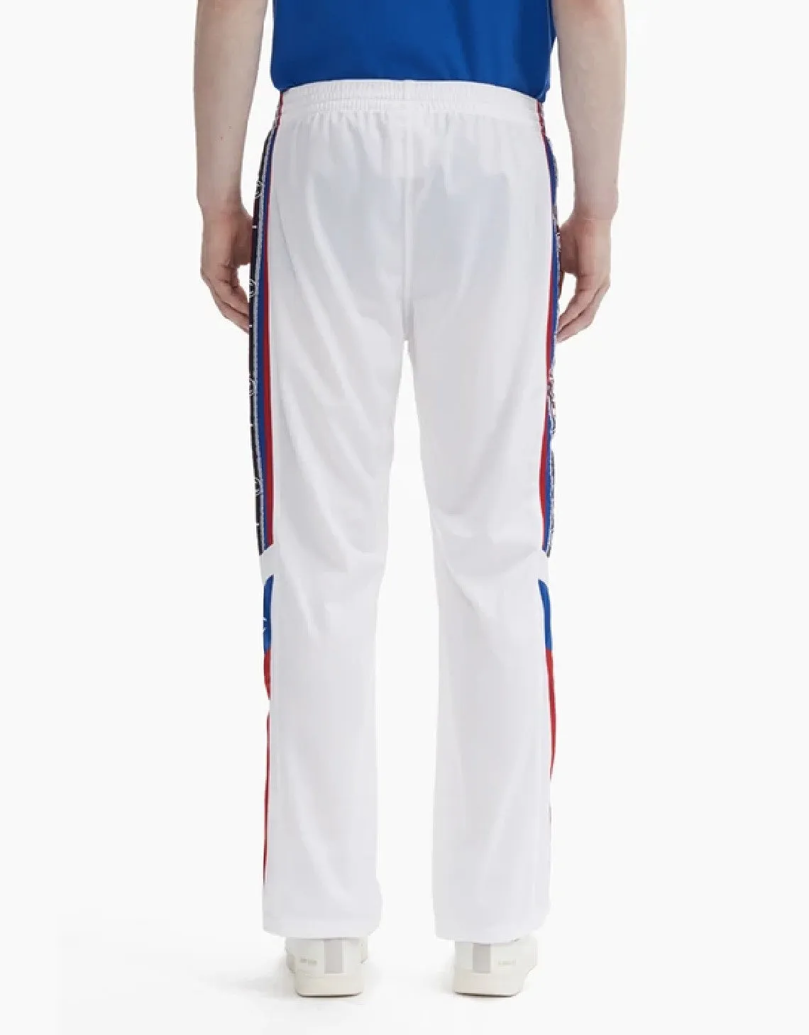 CHAMPION EUROPE<br>ARCHIVE JACQUARD LOGO TAPE TRACK PANTS WHITE