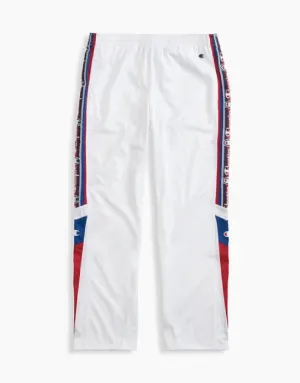 CHAMPION EUROPE<br>ARCHIVE JACQUARD LOGO TAPE TRACK PANTS WHITE