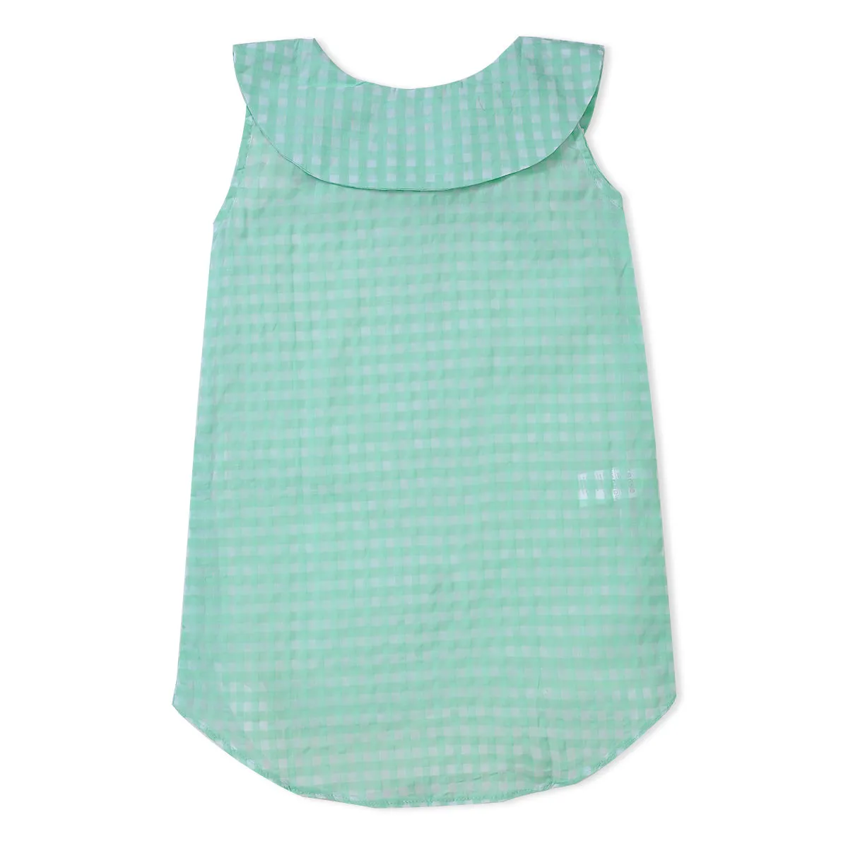 Green Cotton Girls Top