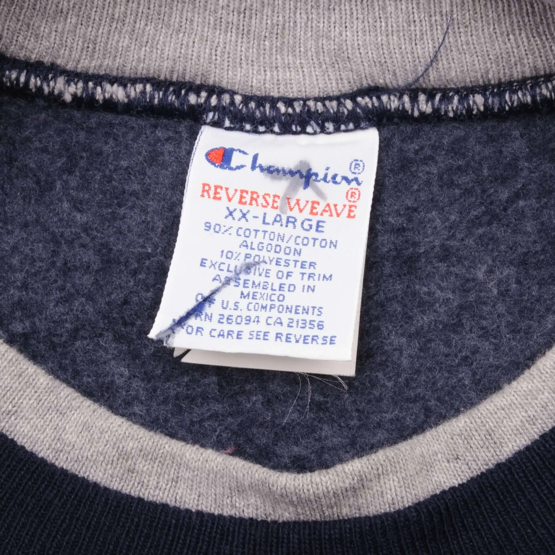 VINTAGE CHAMPION REVERSE WEAVE SPELLOUT SWEATSHIRT 1990S 2XL MADE IN USA